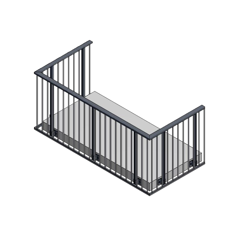 TKD Vertical — pionowy system balustrad aluminiowych