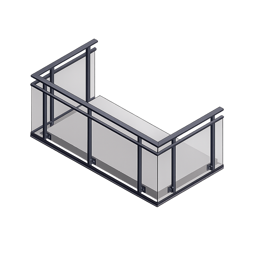TKD Glass Gap — system balustrad szklanych gap
